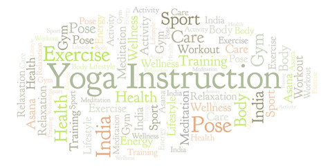 Yoga Instruction word cloud.