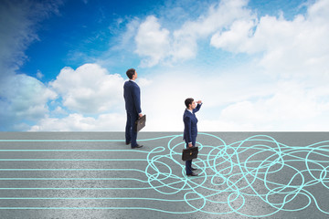 Business concept of uncertainty and confusion