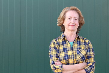 Fifty years old woman close up