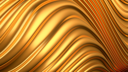 Gold background. 3d illustration, 3d rendering.