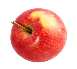 Fresh red apple isolated on white background with clipping path