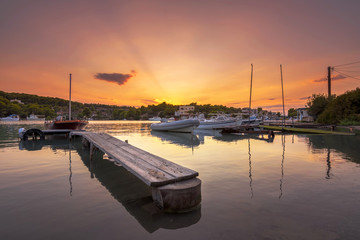 Fototapeta premium View of the picturesque coastal town of Porto Heli, Peloponnese, Greece.