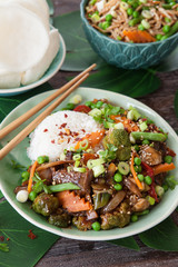 Chinesisches Gemuese mit Rindfleisch