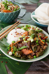 Chinesisches Gemuese mit Rindfleisch