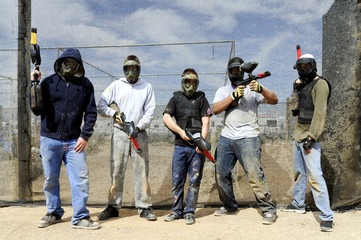paintball players