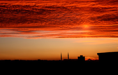 Fototapeta premium Istanbul's Red Sunset