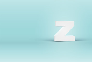 High detailed 3D font letter, vector illustration