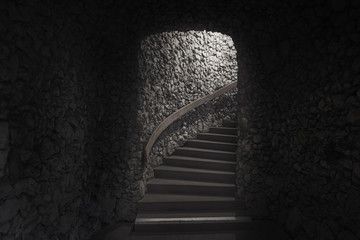 Starways from a dark dungeon towards the light
