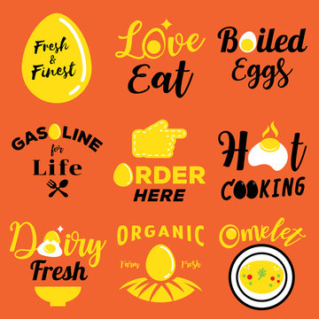 egg illustration with word design