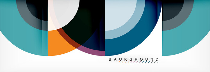 Fototapeta premium Vector circular geometric abstract background