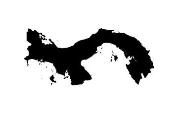 map of Panama. vector - obrazy, fototapety, plakaty