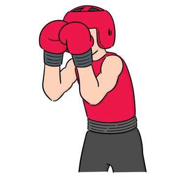 vector set of boxer