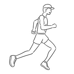 vector of man running