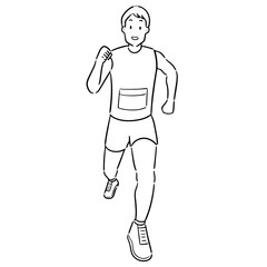 vector of man running