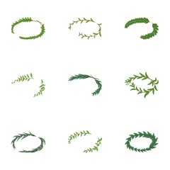 Tiara is the winner icons set. Isometric set of 9 tiara is the winner vector icons for web isolated on white background