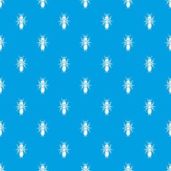 Poison insect pattern vector seamless blue repeat for any use