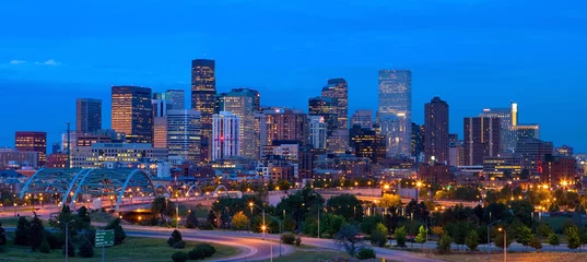 Foto op Canvas Panorama downtown Denver © Betty