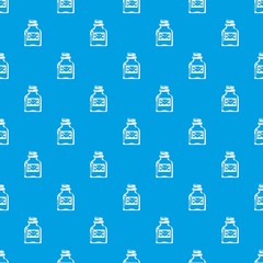 Fototapeta na wymiar Toxin bottle pattern vector seamless blue repeat for any use
