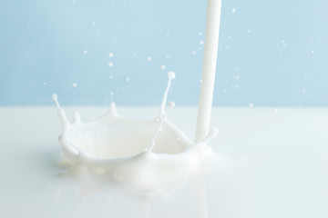 Pouring milk splash
