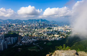 Fototapeta premium Hongkong widok gród gród ze skały Lion