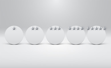 High detailed star-rating buttons, vector illustration