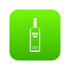 Bottle of vodka icon digital green for any design isolated on white vector illustration