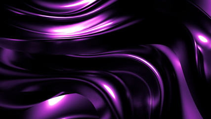 Stylish elegant black, purple background. 3d illustration, 3d rendering.