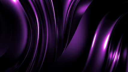 Stylish elegant black, purple background. 3d illustration, 3d rendering.