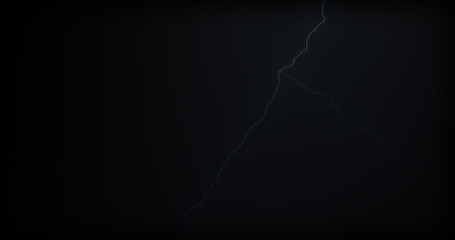 Lightning strikes on a black background with realistic reflections