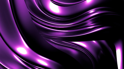 Stylish elegant black, purple background. 3d illustration, 3d rendering.