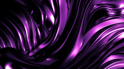 Stylish elegant black, purple background. 3d illustration, 3d rendering.