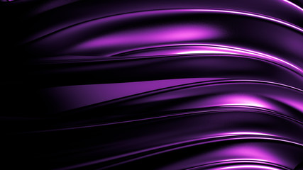 Stylish elegant black, purple background. 3d illustration, 3d rendering.