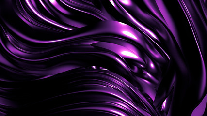 Stylish elegant black, purple background. 3d illustration, 3d rendering.