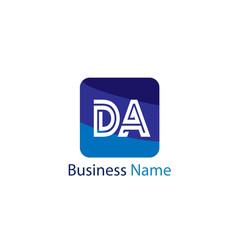Initial Letter DA Logo Template Design