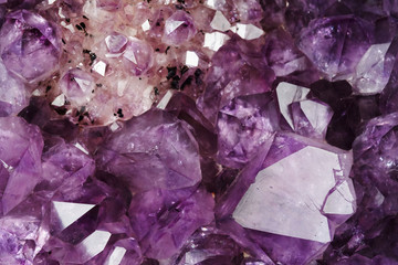 mineral purple Amethyst crystal quartz texture background 