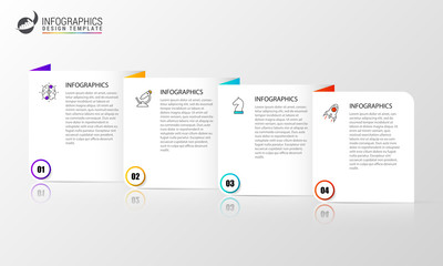 Infographic design template. Creative concept with 4 steps