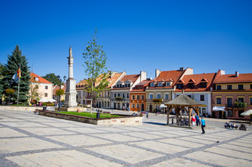 Town square of Sandomierz, Poland