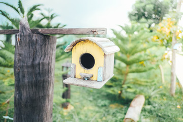 Little Birdhouse in Garden of Thailand