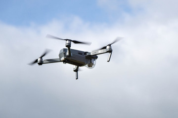 Fototapeta na wymiar drone or quadcopter in the air