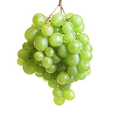 Bunch of fresh ripe juicy grapes on white background