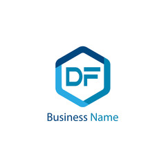 Initial Letter DF Logo Template Design