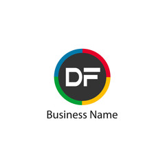Fototapeta premium Initial Letter DF Logo Template Design