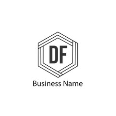 Initial Letter DF Logo Template Design