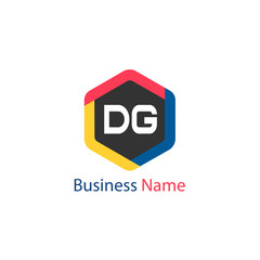 Initial Letter DG Logo Template Design