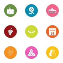 Yield icons set. Flat set of 9 yield vector icons for web isolated on white background