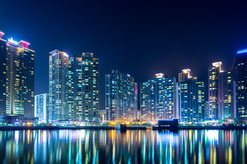 Busan city in the evening