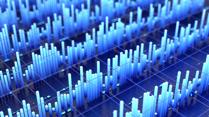 Obraz premium Futuristic technology background. 3d illustration, 3d rendering.