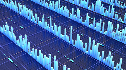 Fototapeta premium Futuristic technology background. 3d illustration, 3d rendering.