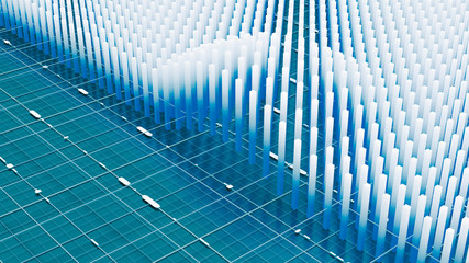 Obraz premium Futuristic technology background. 3d illustration, 3d rendering.