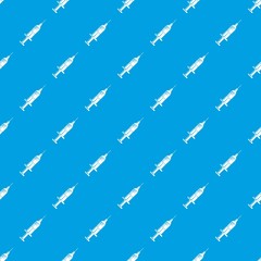 Full syringe pattern vector seamless blue repeat for any use